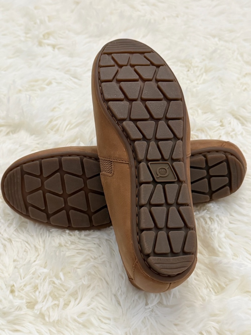 Born Sebra Leather Slip-On Loafers | Tan Brown Comfort Flats | Casual - Picture 12 of 14